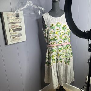 Tommy Hilfiger Dress with Green and Pink Floral Design